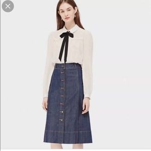 Broome Street Kate Spade Denim Button Down Skirt size 10